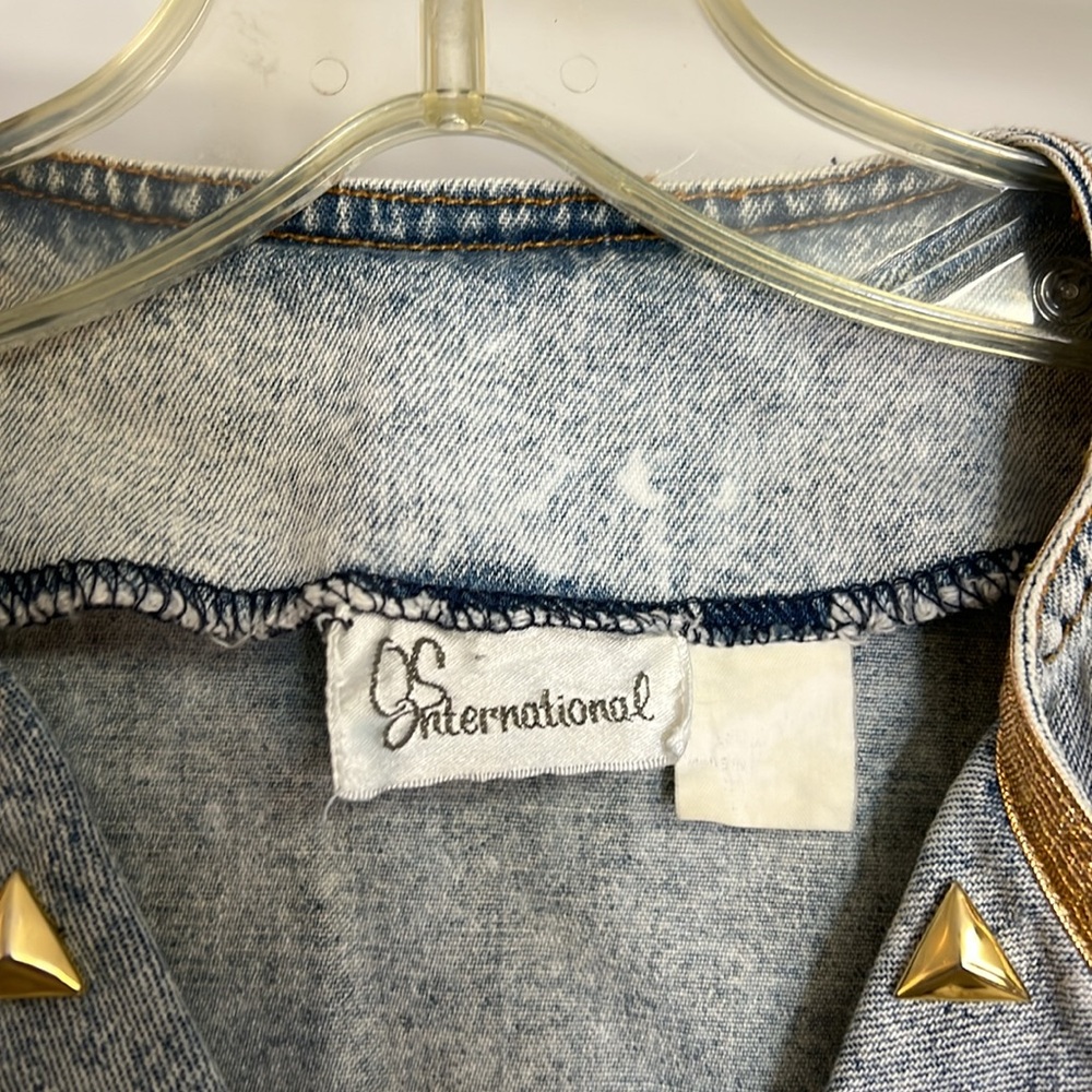 Vintage 80’s‎ Stylish Denim Dress with Gold Accents- 2 - Picture 4 of 6